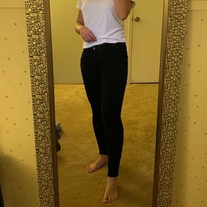 black super stretch skinny jeans